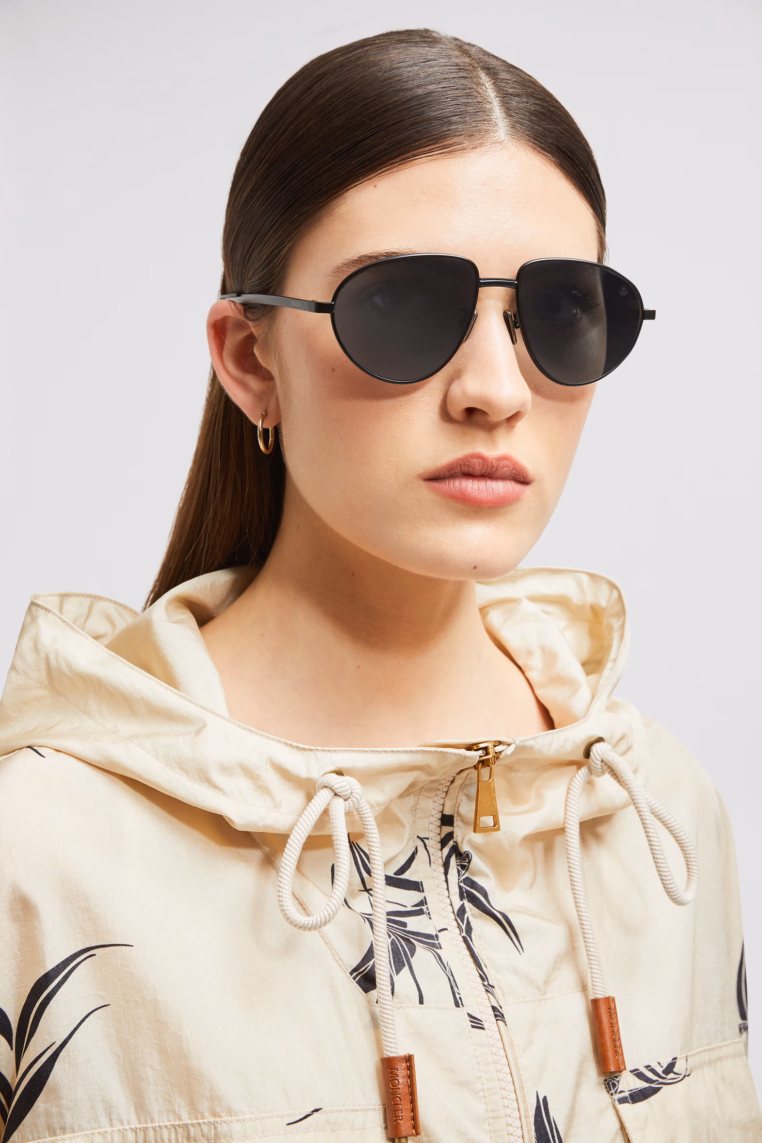 Vizla Pilot Sunglasses Matte Black Moncler 2